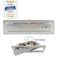 Produktbild von Breker Schwenkbare Futterstation aus Metall für Kaninchen mit 2x500 ml Näpfen in Silber