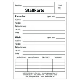 Produktbild von Breker Stallkarte groß 10 x 15 cm aus Metall in Weiß