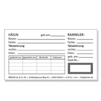 Produktbild von Breker Stallkarte mittel aus Metall Weiß 6 x 11 cm