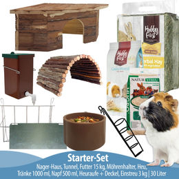 Breker Starterset für Meerschweinchen und Kleintiere aus Naturholz in Braun – Bild 1 von 4