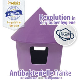 Breker Taubentränke aus Kunststoff in Lila 3 Liter antibakterieller Trinkspender – Bild 1 von 4