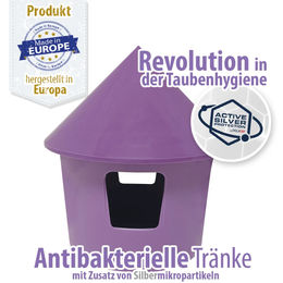 Breker Taubentränke aus Kunststoff mit Silbermikropartikeln antibakteriell 2 Liter Lila – Bild 1 von 5