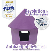Produktbild von Breker Taubentränke aus Kunststoff mit Silbermikropartikeln antibakteriell 2 Liter Lila