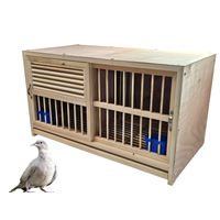 Produktbild von Breker Taubenzelle Zuchtzelle aus Holz mit 2 Abteilen und Schiebetüren