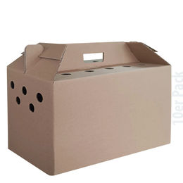 Breker Tiertransportbox aus Pappe für Kleintiere wie Kaninchen Braun 48 x 30 x 24 cm 10er Pack – Bild 1 von 8