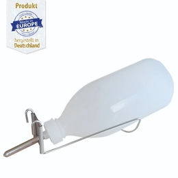Produktbild von Breker Trinkflasche aus Kunststoff mit Edelstahl-Röhrchen transparent 0,5 Liter