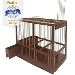 Breker Vogel Transportkäfig aus Kunststoff mit Bodenrost Braun 23,5 x 20 x 13,5 cm – Bild 1 von 5