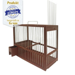 Breker Vogel Transportkäfig aus Kunststoff mit Tragegriff und Sitzstange Braun 20,5 x 18,5 x 11 cm – Bild 1 von 7