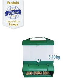 Breker Wise Futterautomat für Geflügel Huhn und Ente aus Kunststoff in Grün mit erweiterbarem Futtertrog zur Wandmontage – Bild 1 von 7