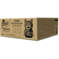 Produktbild von Brekkies Daily Delice Nassfutter für erwachsene Katzen im Gelee Mixpaket 80 x 85 g