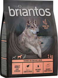 Produktbild von Briantos Adult Light Sterilised Hundefutter Pute und Kartoffel getreidefrei 4 x 1 kg - 4 x 1 kg