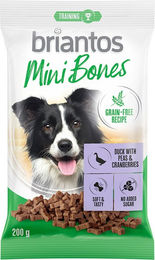 Produktbild von Briantos Belohnungssnack für Hunde Getreidefrei und ohne Zucker mit Ente und Lachs 400 g - 2 x 200 g