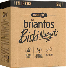 Produktbild von Briantos Biski Nuggets Belohnungssnack Geflügel und Lachs ohne Zucker 2 x 5 kg - 2 x 5 kg