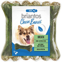 Produktbild von Briantos Chew Bones Breath Kausnack für Hunde mit Minze und Spirulina aus Rind getreidefrei 330 g