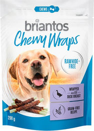 Produktbild von Briantos Chewy Wraps Kausnack für Hunde Ente und Huhn getreidefrei 400 g - 2 x 200 g