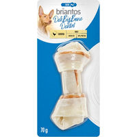 Produktbild von Briantos Deli Bones Dental Knotted Zahnpflege-Snack für Hunde mit Huhn und Rind 84 g - 21 x 5 cm