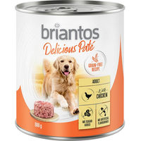 Produktbild von Briantos Delicious Paté Huhn für erwachsene Hunde getreidefrei 6 x 800 g - 6 x 800 g