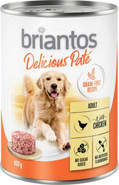 Produktbild von Briantos Delicious Paté Huhn Getreidefrei Adult 6 x 400 g - 6 x 400 g