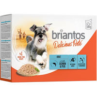 Produktbild von Briantos Delicious Paté Lachs Getreidefrei und Ohne Zucker für Adult Hunde 12 x 100 g - 12 x 100 g