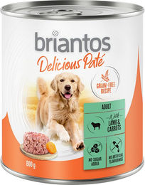 Produktbild von Briantos Delicious Paté Lamm und Karotten Getreidefrei Adult 24 x 800 g - 24 x 800 g