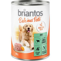 Produktbild von Briantos Delicious Paté Lamm und Karotten Hundefutter Adult Getreidefrei 6 x 400 g - 6 x 400 g