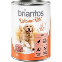 Produktbild von Briantos Delicious Paté Pute für erwachsene Hunde getreidefrei 6 x 400 g - 6 x 400 g