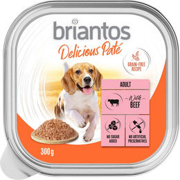 Briantos Delicious Paté Rind Getreidefrei Adult 9 x 300 g - 9 x 300 g – Bild 1 von 1