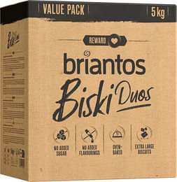 Produktbild von Briantos Duos Belohnungssnack für Hunde ohne Farb- und Aromastoffe sowie ohne Zucker 5 kg Sparpack - 5 kg
