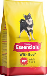 Produktbild von Briantos Essentials Adult Hundefutter mit Rind und Lachs für Haut & Fell 600 g