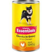 Produktbild von Briantos Essentials Chunks in Sauce Huhn Hund Adult 6 x 1240 g ohne Farb- und Aromastoffe ohne Konservierungsstoffe ohne Zucker