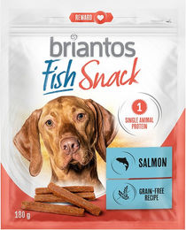 Produktbild von Briantos Fish Snacks Belohnungssnack für Hunde mit Thunfisch und Lachs getreidefrei 2 x 180 g - 2 x 180 g