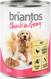 Produktbild von Briantos Hundefutter Adult Chunks in Gravy Huhn und Karotten 24 x 415 g