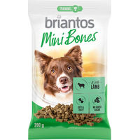 Produktbild von Briantos Mini Bones Belohnungssnack für Hunde mit Lamm ohne Zucker oder Aromastoffe 2 x 200 g - 2 x 200 g