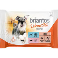 Produktbild von Briantos Probiermix Paté Lachs und Rind für Katzen Adult Getreidefrei 4 x 100 g - 4 x 100 g