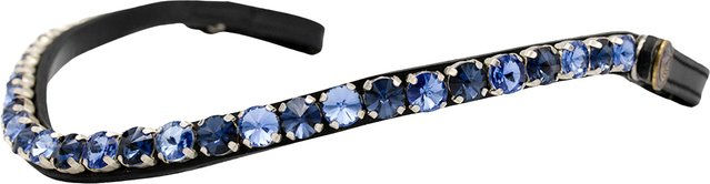 Bridlery Pferde Stirnband mit Swarovski-Kristallen in Eisblau und Schwarz – Bild 1 von 1