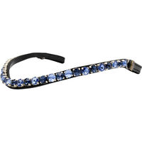 Produktbild von Bridlery Pferde Stirnband mit Swarovski-Kristallen in Eisblau und Schwarz