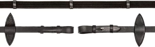 Produktbild von Bridlery Seilzügel für Warmblut Pferde aus Leder in Schwarz