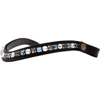Produktbild von Bridlery Stirnband für Pferde mit Crystal Blue Muster aus Leder