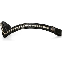 Produktbild von Bridlery Texas Stirnband für Pferde aus Kunstleder in Schwarz oder Weiß