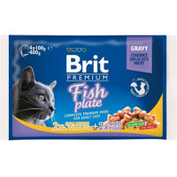 Produktbild von BRIT Adult Katzenfutter Fischstücke in Sauce 4x100g - 4 x 100 g