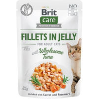Produktbild von BRIT Care Adult Katzen Nassfutter Filets in Gelee mit Thunfisch, getreidefrei und glutenfrei, 24 x 85 g - 24 x 85 g