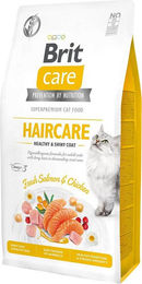 Brit Care Cat Haircare Getreidefreies Trockenfutter für erwachsene Katzen mit Lachs und Huhn für Haut und Fell 2 kg - 2 kg – Bild 1 von 6