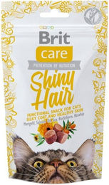BRIT Care Cat Snack Shiny Hair Lachs und Geflügel für Haut und Fell 50g - 50 g – Bild 1 von 9