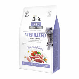 Brit Care Cat Trockennahrung Ente und Truthahn Getreidefrei Sterilisiert Gewichtskontrolle Adult 400 g - 400 g – Bild 1 von 7