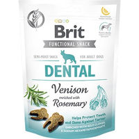 Produktbild von Brit Care Dental Functional Snack für erwachsene Hunde mit Hirsch zur Zahnpflege 150 g