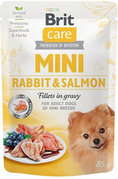 Brit Care Dog Mini Hundefutter Adult Kaninchen und Lachs Filets in Soße Getreidefrei 24 x 85 g - 24 x 85 g – Bild 1 von 2