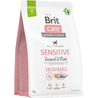 Produktbild von BRIT CARE Dog Sustainable Sensitive Trockenhaft für erwachsene Hunde mit Fisch und Insekten getreidefrei 3 kg - 3 kg