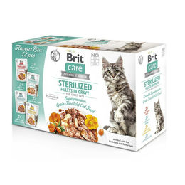 Brit Care Katzen Nassfutter Adult Sterilisiert Stückchen in Soße Getreidefrei Hypoallergen 12 x 85g - 12 x 85 g – Bild 1 von 2
