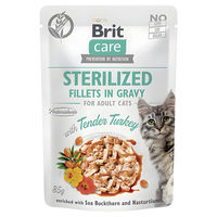 Produktbild von Brit Care Katzen Nassfutter Adult Stückchen in Sauce mit Truthahn Sterilisiert 24 x 85 g Getreidefrei - 24 x 85 g