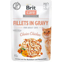 Produktbild von BRIT Care Katzen Nassfutter Choice Chicken Stückchen in Sauce für Adult, getreidefrei, 24 x 85 g - 24 x 85 g